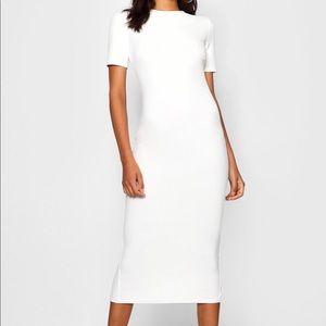 BooHoo Tall Short Sleeve Tailored Midi Dress!